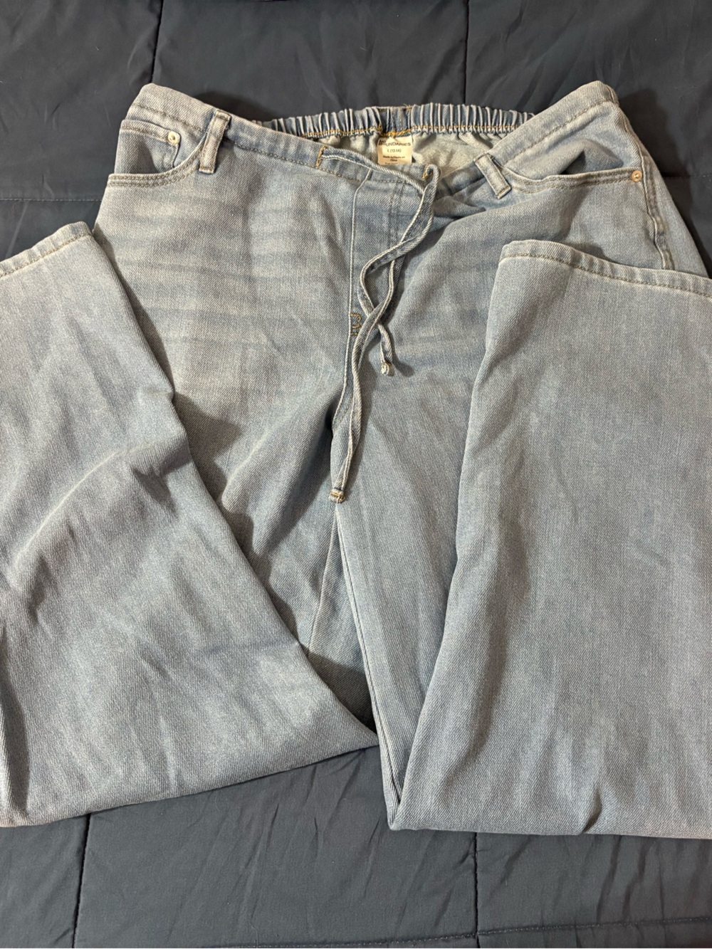 No Boundaries Light Blue Elastic Waist Denim Pants